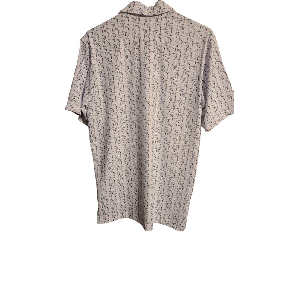 New Walter Hagen Golf Shirt Polo DogGolf Print Polyester NWT Men's Small S